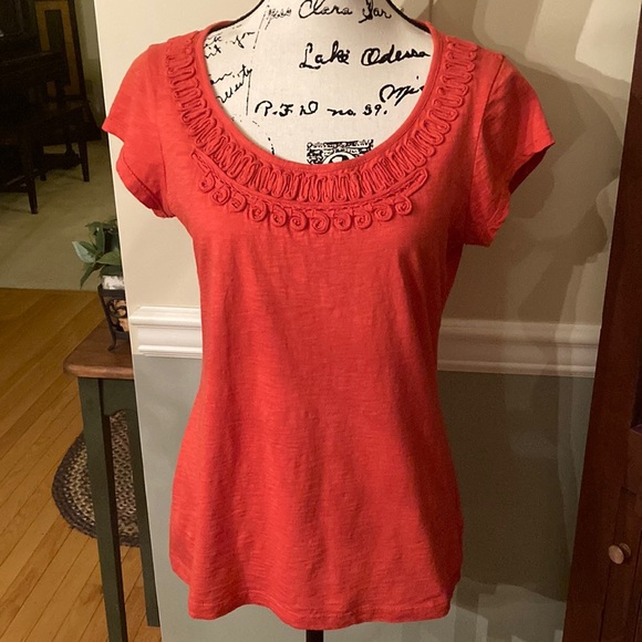 Banana Republic Tops - Banana Republic orange scoop neck t-shirt